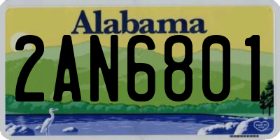 AL license plate 2AN6801