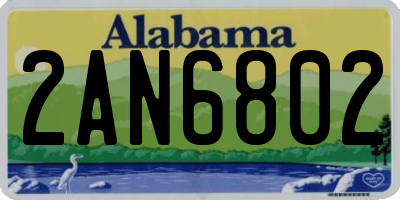 AL license plate 2AN6802