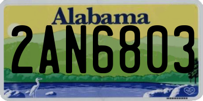 AL license plate 2AN6803