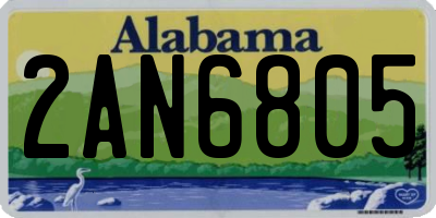 AL license plate 2AN6805