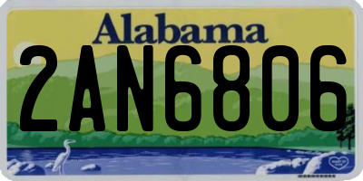 AL license plate 2AN6806