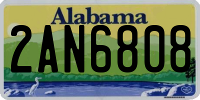 AL license plate 2AN6808