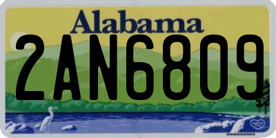AL license plate 2AN6809