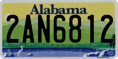 AL license plate 2AN6812