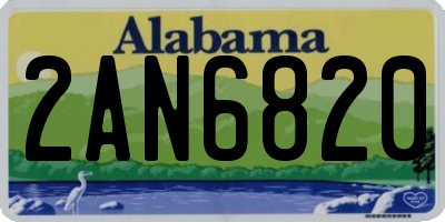 AL license plate 2AN6820