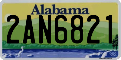 AL license plate 2AN6821