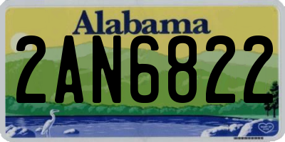 AL license plate 2AN6822