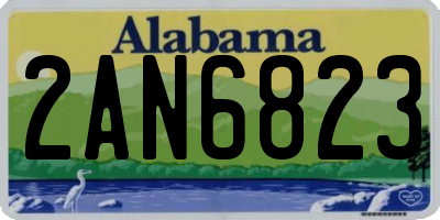 AL license plate 2AN6823