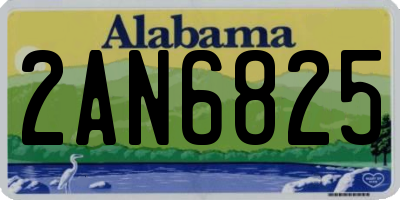 AL license plate 2AN6825