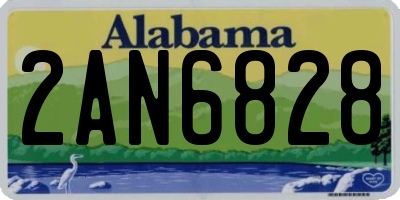 AL license plate 2AN6828