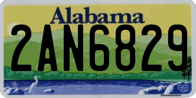 AL license plate 2AN6829