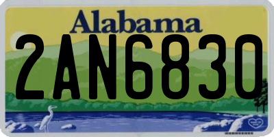 AL license plate 2AN6830