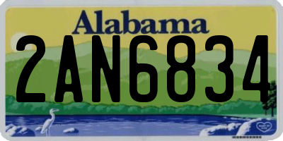 AL license plate 2AN6834