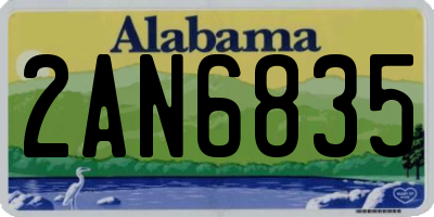 AL license plate 2AN6835