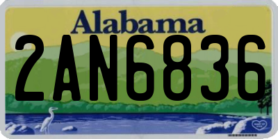 AL license plate 2AN6836