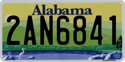 AL license plate 2AN6841