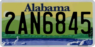 AL license plate 2AN6845