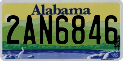 AL license plate 2AN6846
