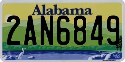 AL license plate 2AN6849