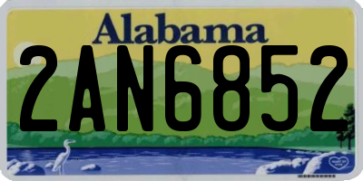 AL license plate 2AN6852
