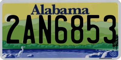 AL license plate 2AN6853