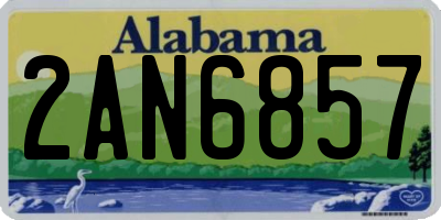 AL license plate 2AN6857