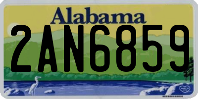 AL license plate 2AN6859