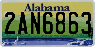 AL license plate 2AN6863
