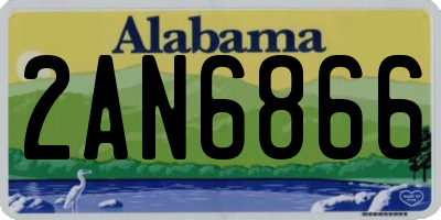 AL license plate 2AN6866