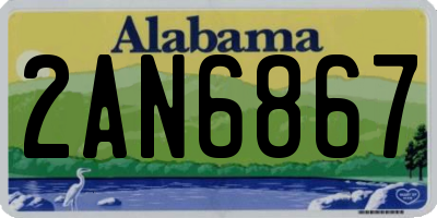 AL license plate 2AN6867