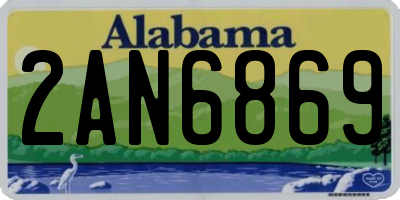 AL license plate 2AN6869
