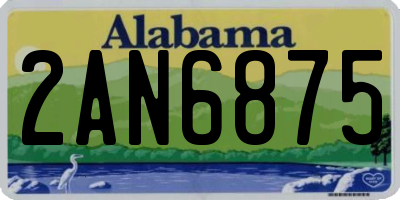 AL license plate 2AN6875