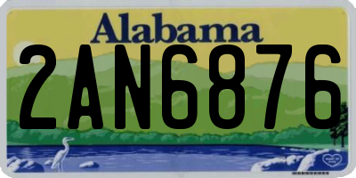 AL license plate 2AN6876