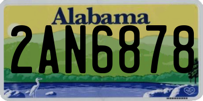 AL license plate 2AN6878