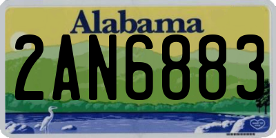 AL license plate 2AN6883
