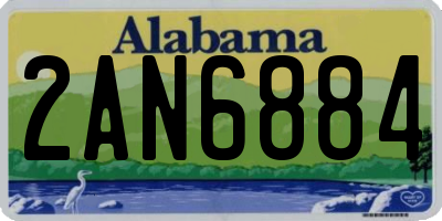 AL license plate 2AN6884
