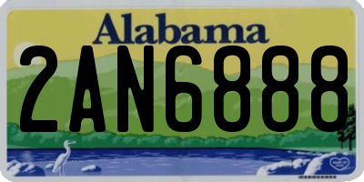 AL license plate 2AN6888