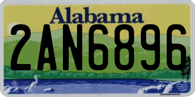AL license plate 2AN6896