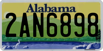 AL license plate 2AN6898