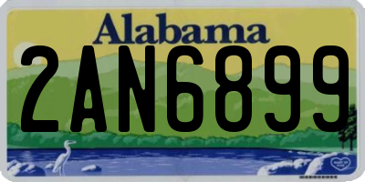 AL license plate 2AN6899