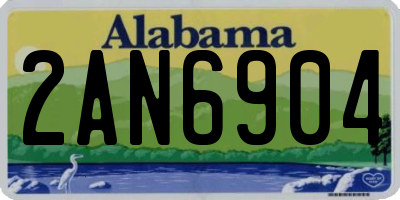 AL license plate 2AN6904