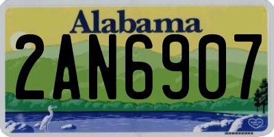 AL license plate 2AN6907