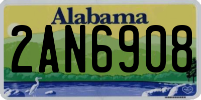 AL license plate 2AN6908