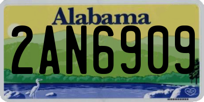 AL license plate 2AN6909