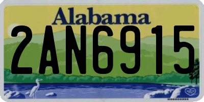 AL license plate 2AN6915