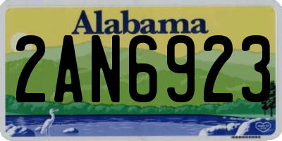 AL license plate 2AN6923