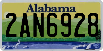 AL license plate 2AN6928