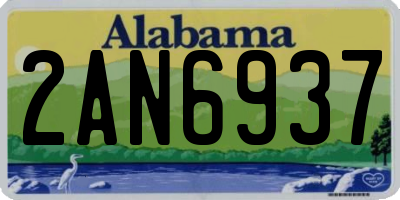 AL license plate 2AN6937