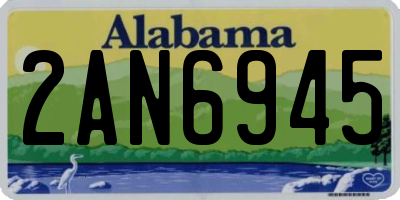 AL license plate 2AN6945