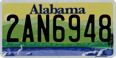 AL license plate 2AN6948